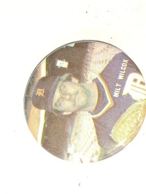 Vintage Detroit Tigers Milt Wilcox Baseball Pinback Button New Old Stock 70s 80s